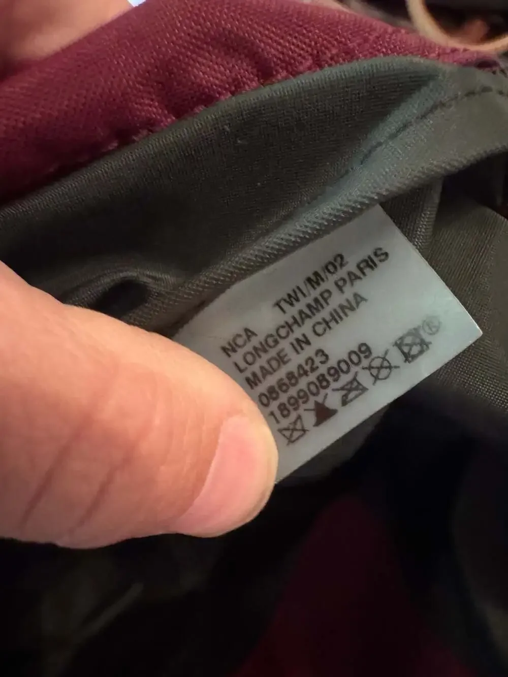 Longchamp Le Pliage Nylon Tote Bag in Burgundy - Picture 4 of 7